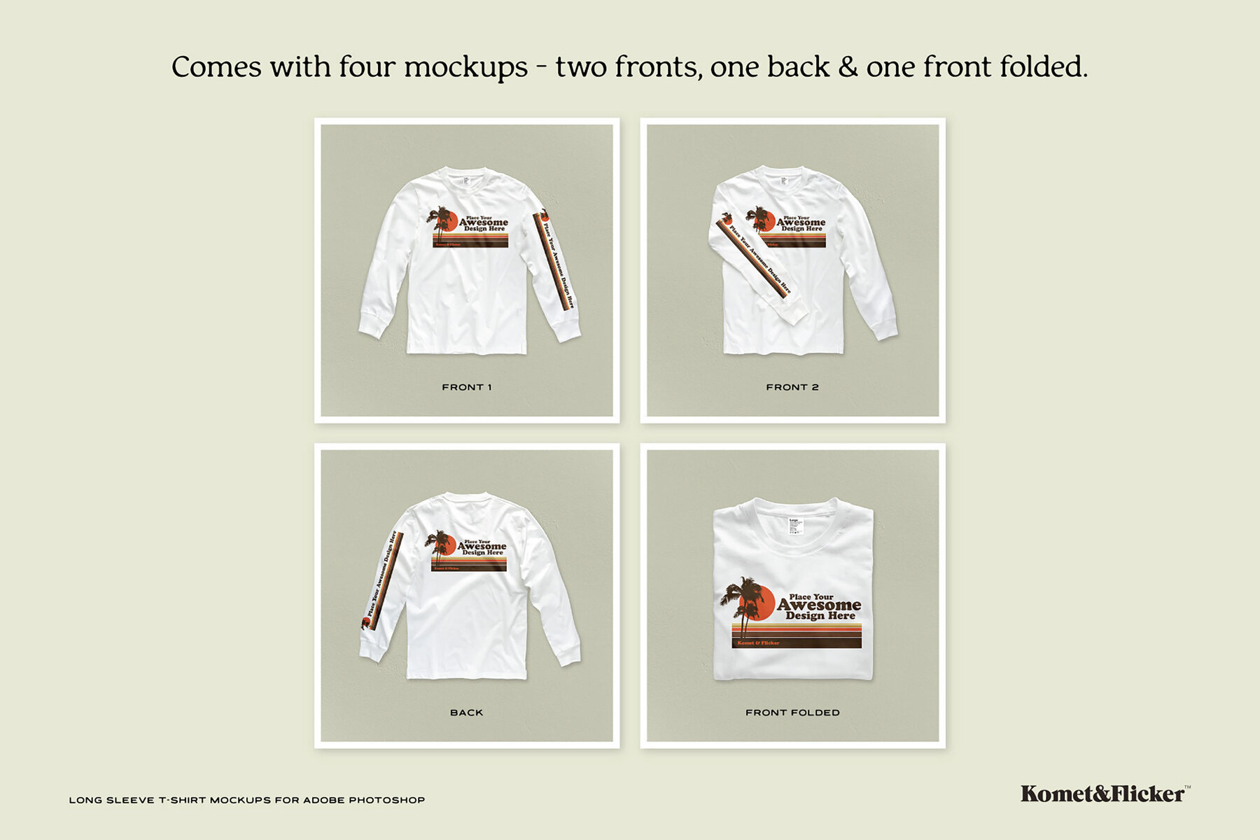 Long Sleeve T Shirt Mockups for Photoshop 3