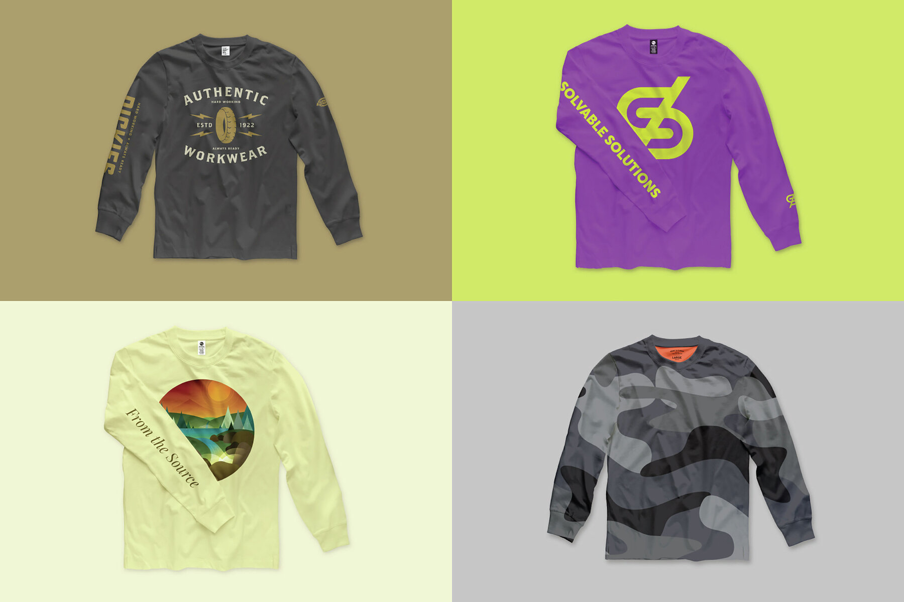 Long Sleeve T Shirt Mockups for Photoshop 8