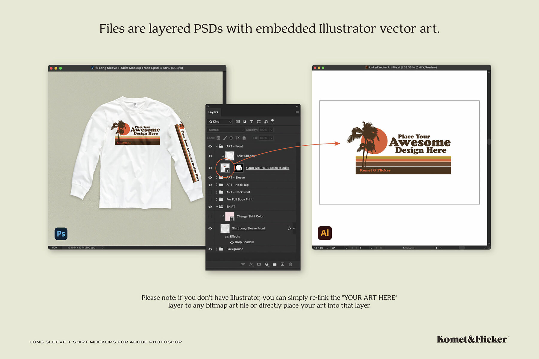 Long Sleeve T Shirt Mockups for Photoshop 11