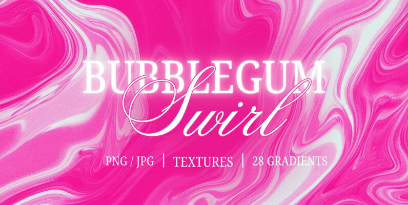 Bubblegum Swirl Gradient Textures