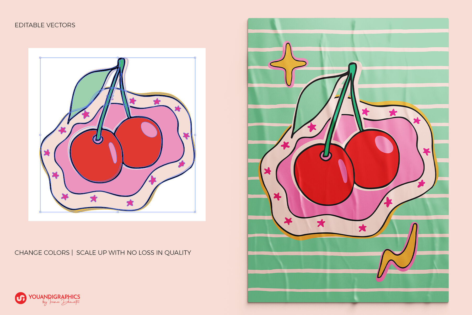Strawberries and Cherries Graphics Set 2