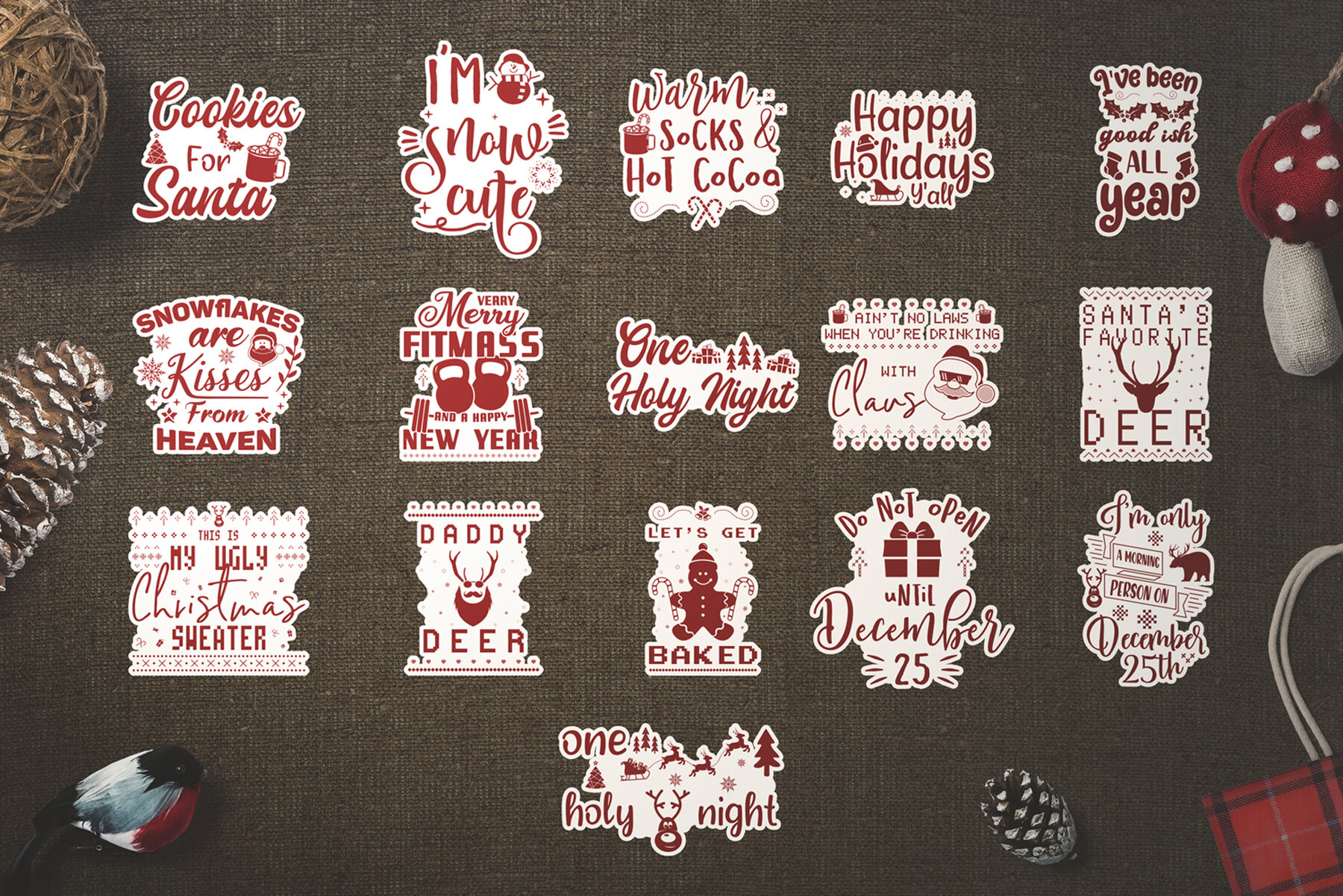 Retro Stickers and Labels Pack 6