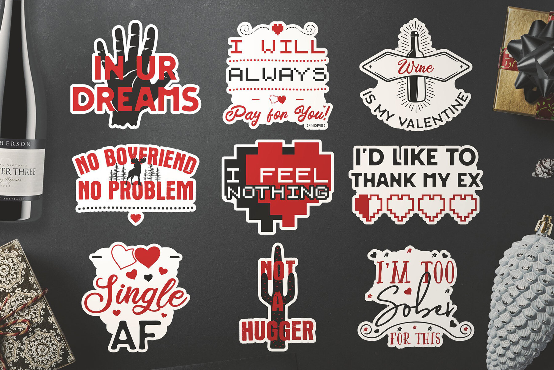 Retro Stickers and Labels Pack 9