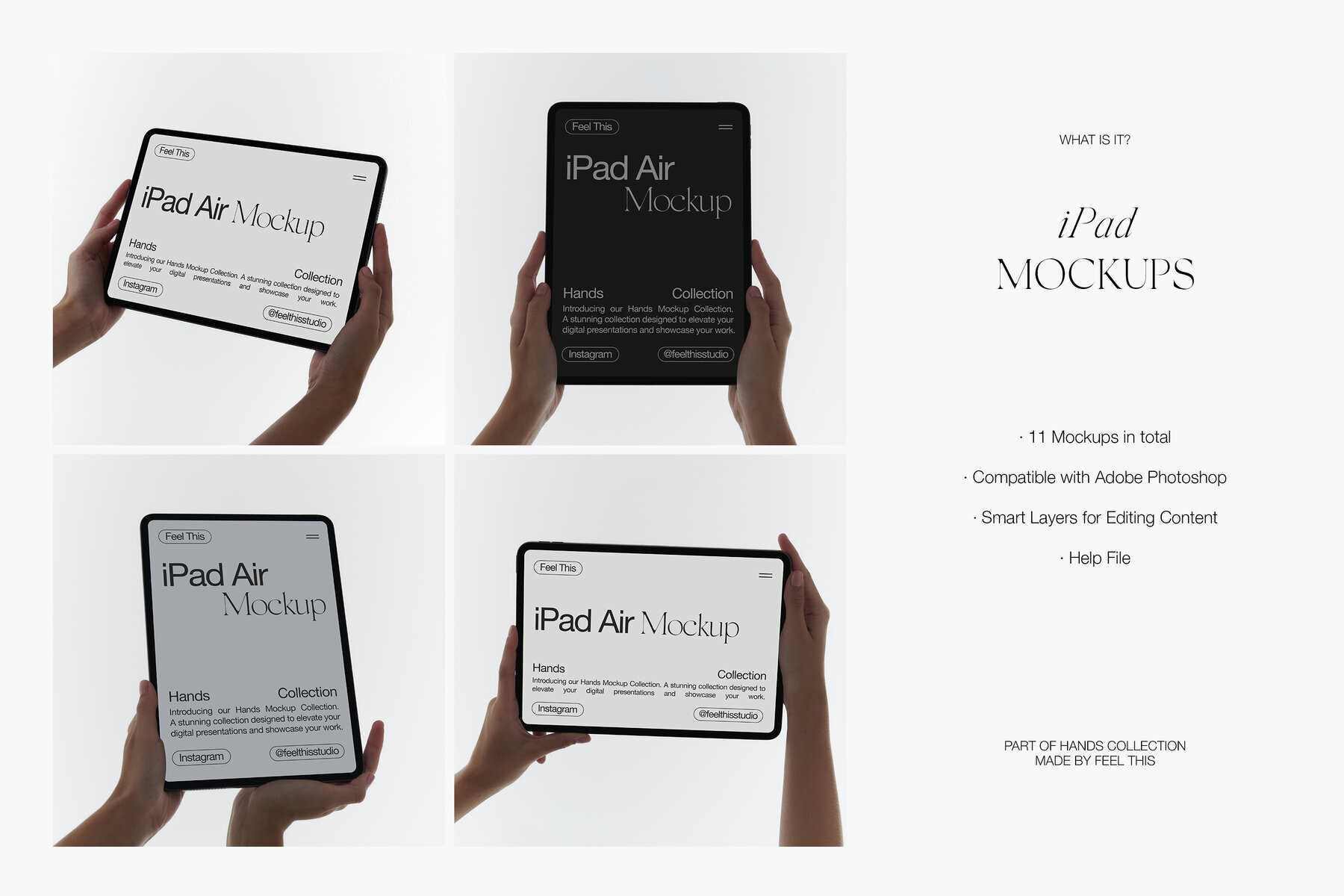 iPad Air in Hands Mockups 2