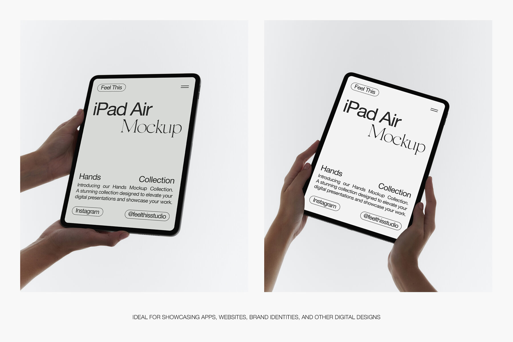 iPad Air in Hands Mockups 3