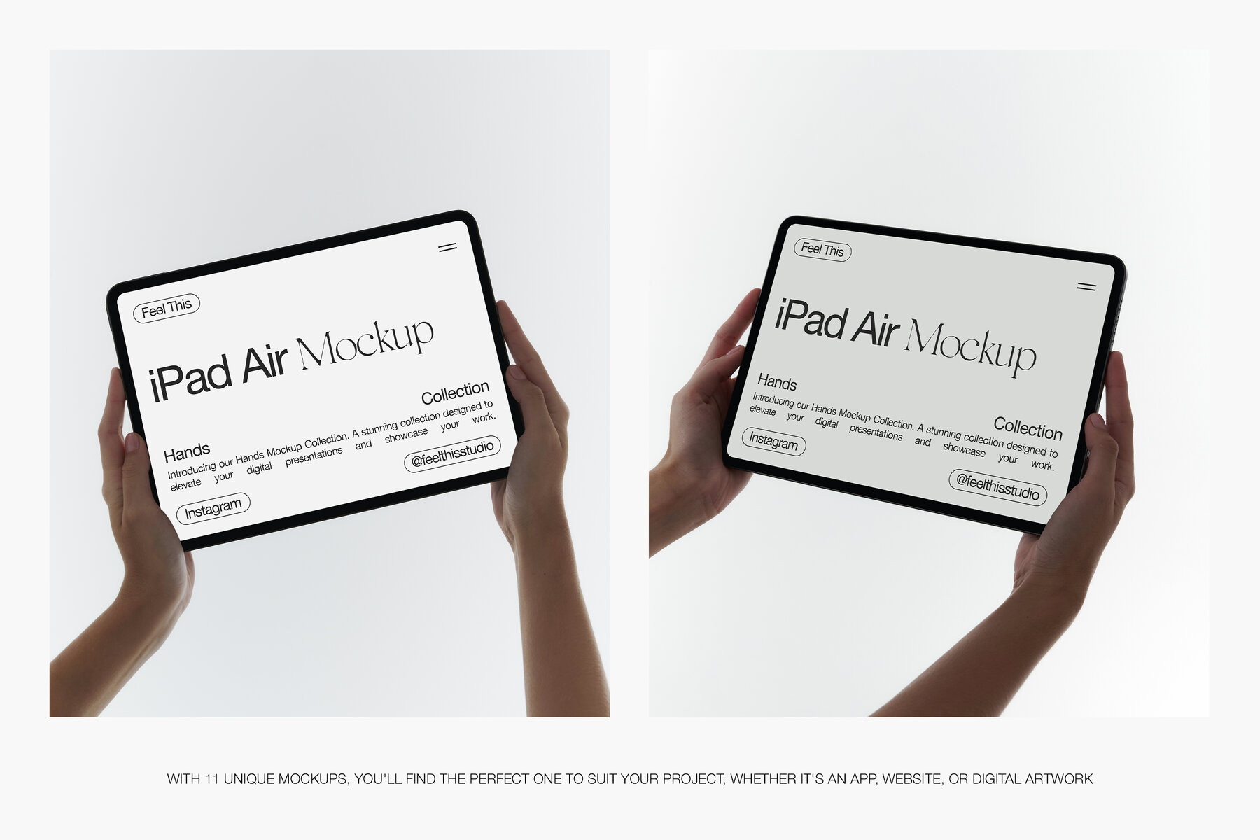 iPad Air in Hands Mockups 4