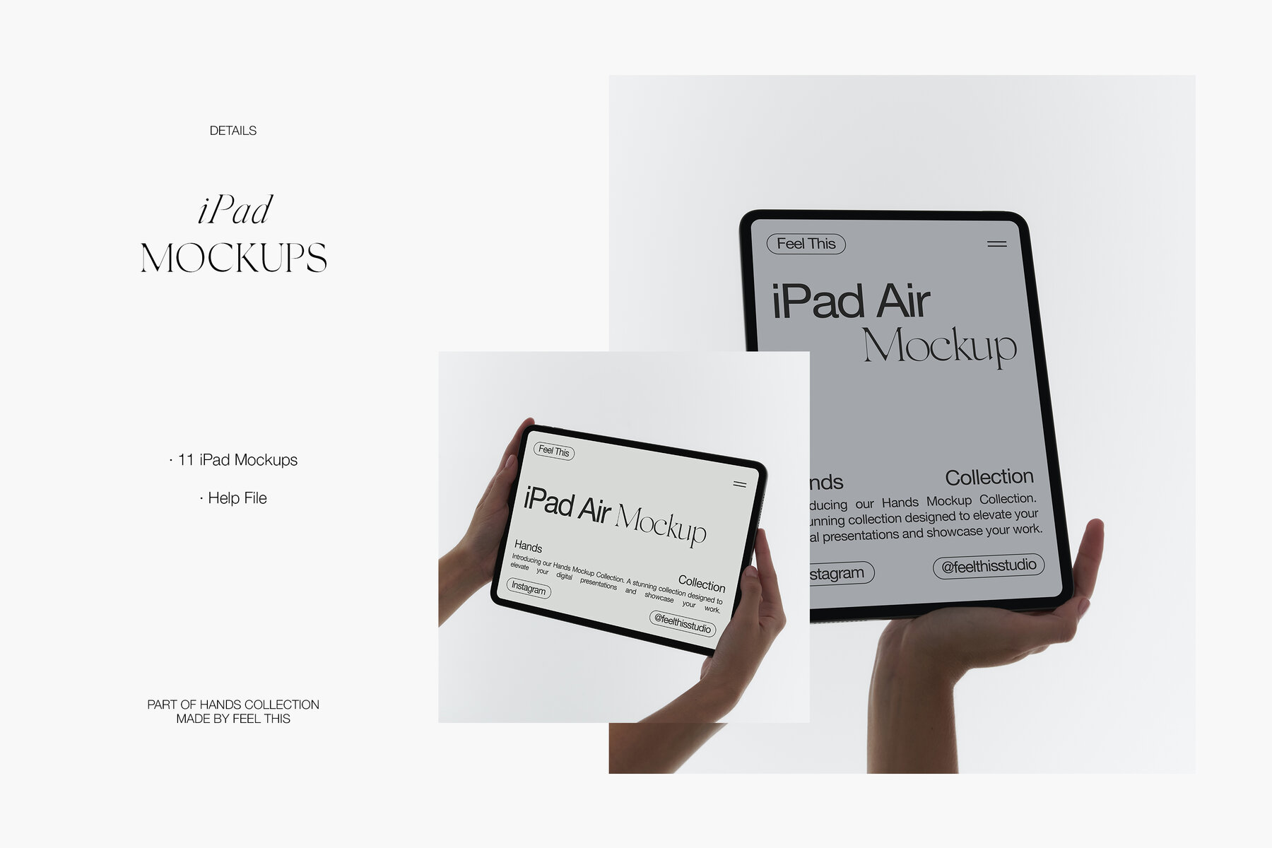 iPad Air in Hands Mockups 6