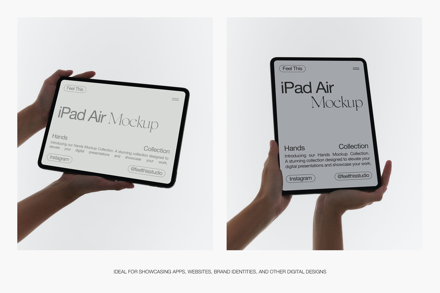 iPad Air in Hands Mockups 7