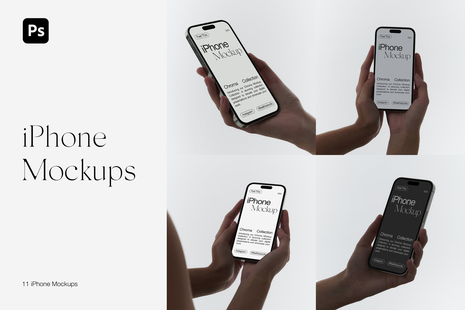 iPhone in Hands Mockups 1
