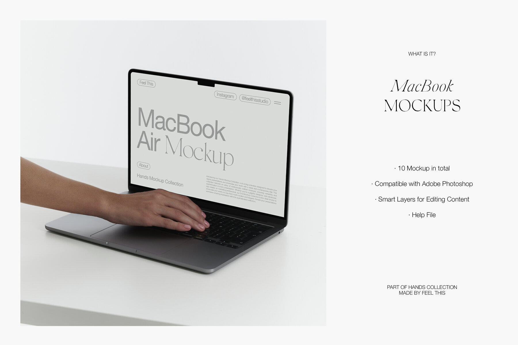 MacBook with Hands Mockups 2