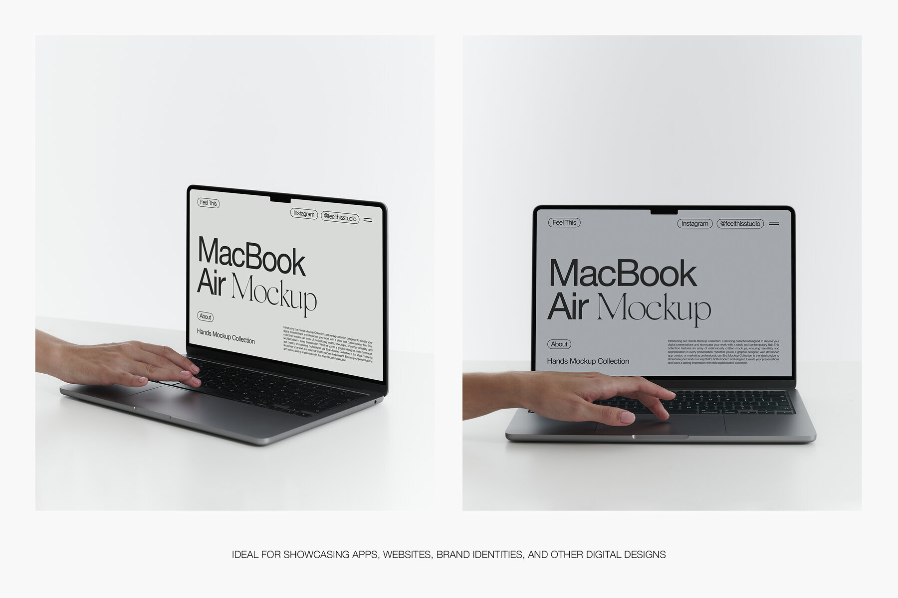 MacBook with Hands Mockups 3