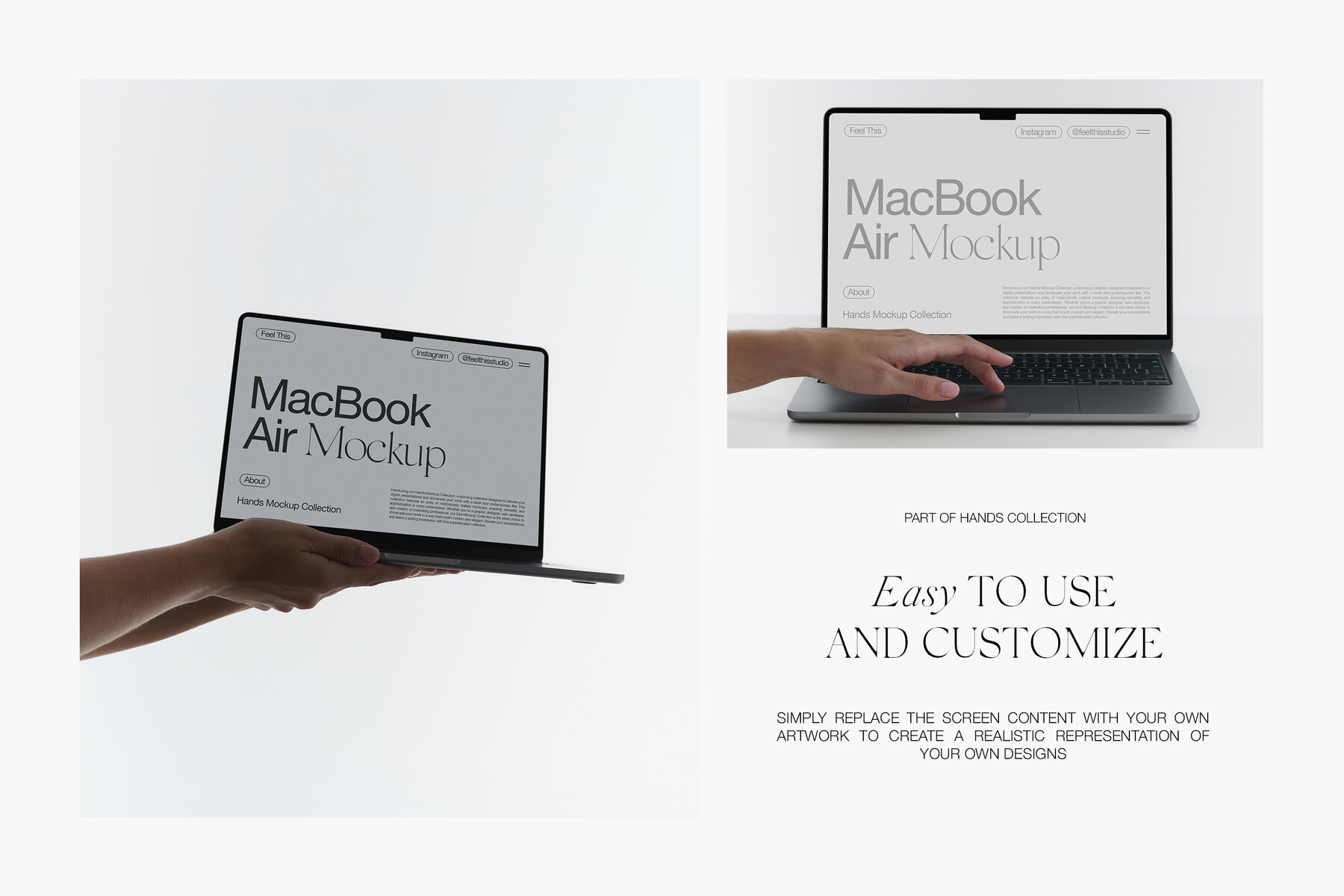 MacBook with Hands Mockups 5