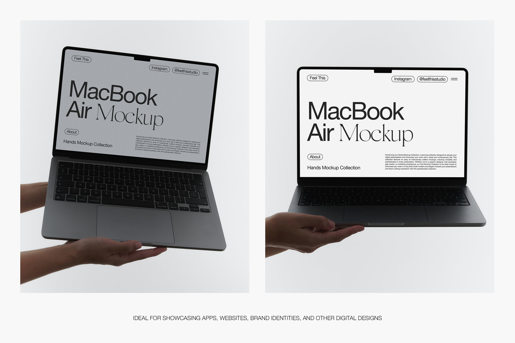 MacBook with Hands Mockups 7
