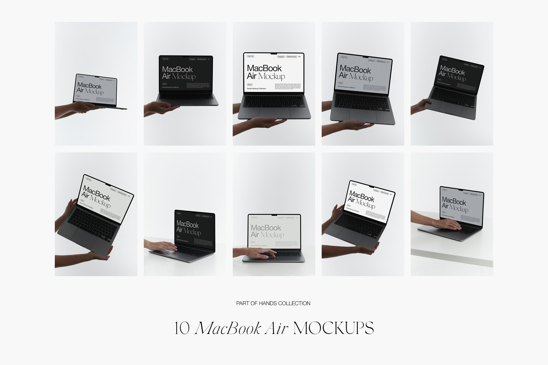 MacBook with Hands Mockups 8