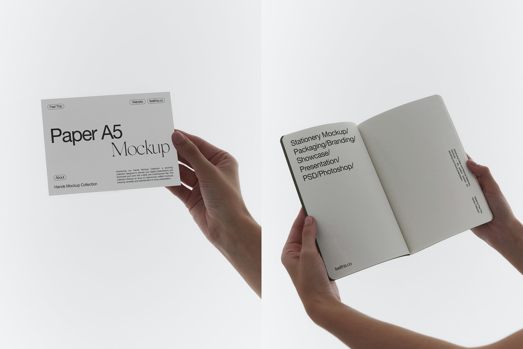 Poster A4 Flyer A5 Notebook and Magazine Mockups 3