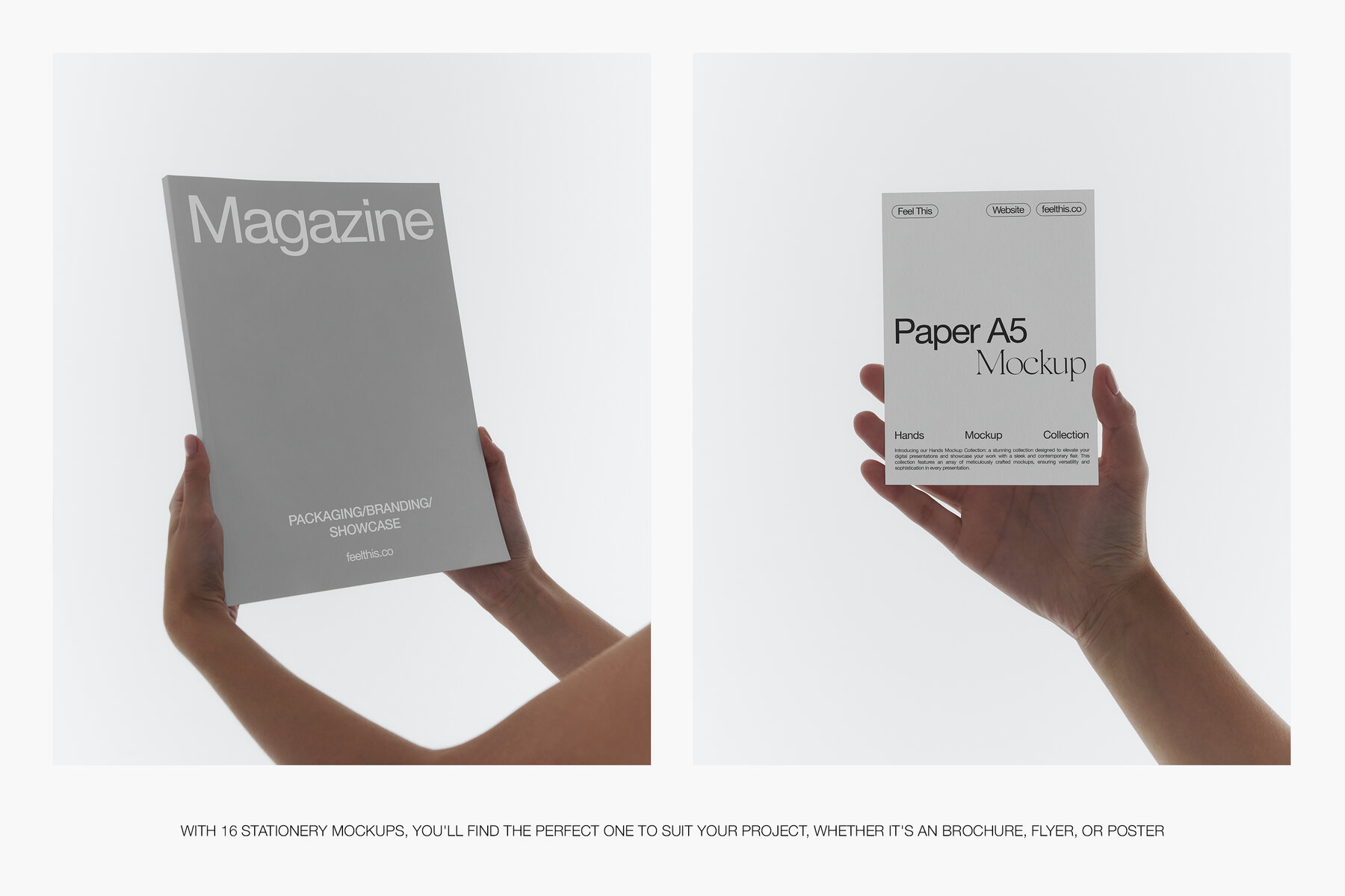 Poster A4 Flyer A5 Notebook and Magazine Mockups 4