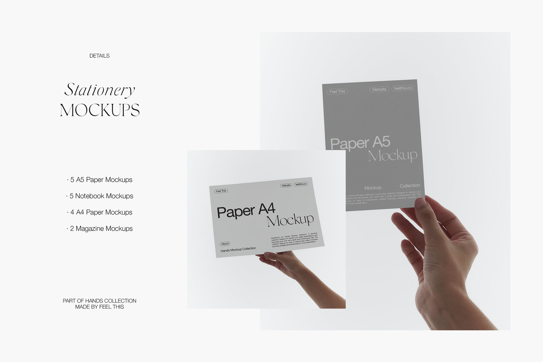 Poster A4 Flyer A5 Notebook and Magazine Mockups 7