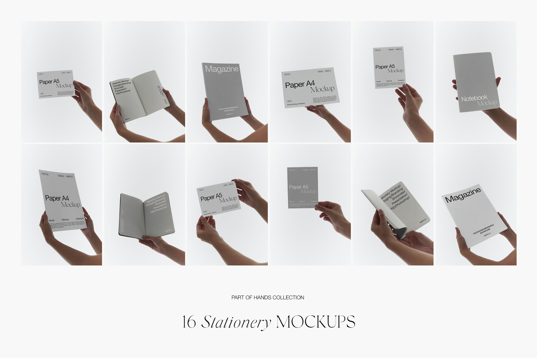 Poster A4 Flyer A5 Notebook and Magazine Mockups 9