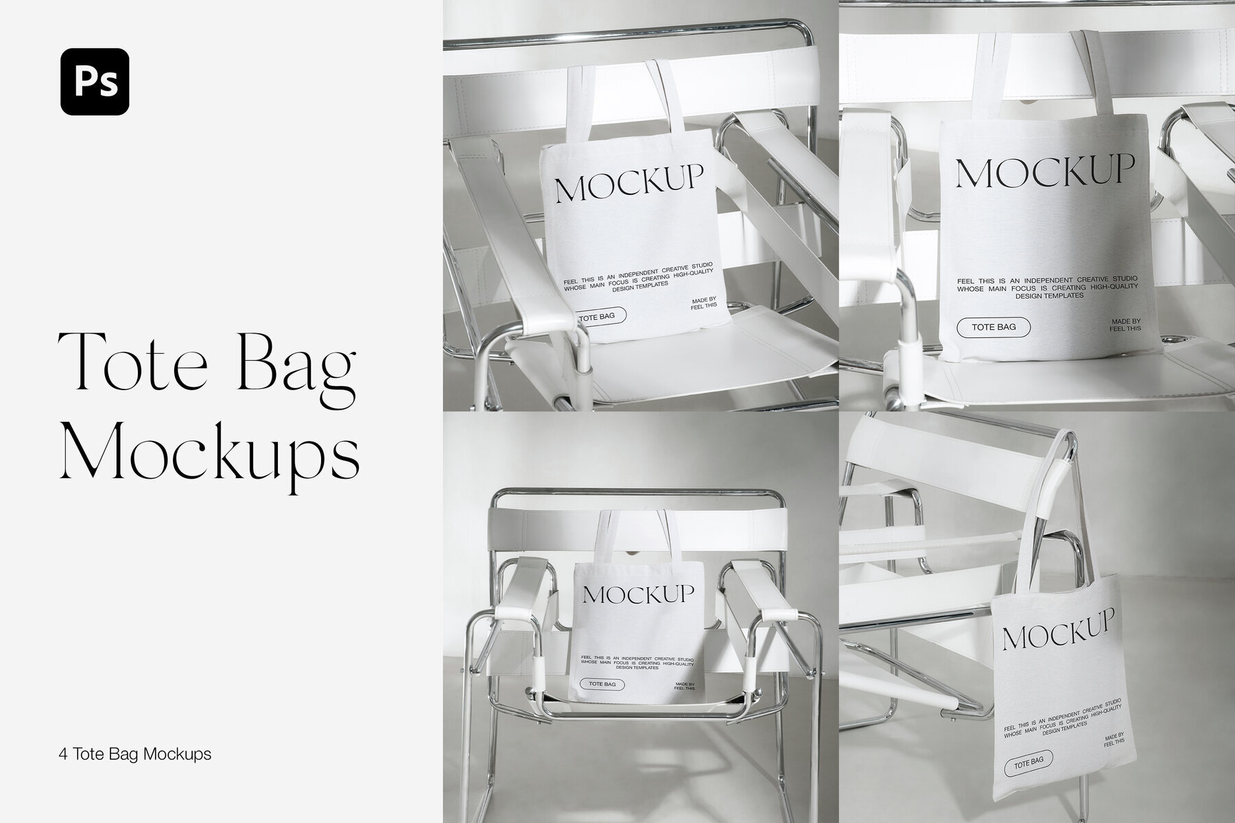 Tote Bag Mockups for Photoshop PSD 1