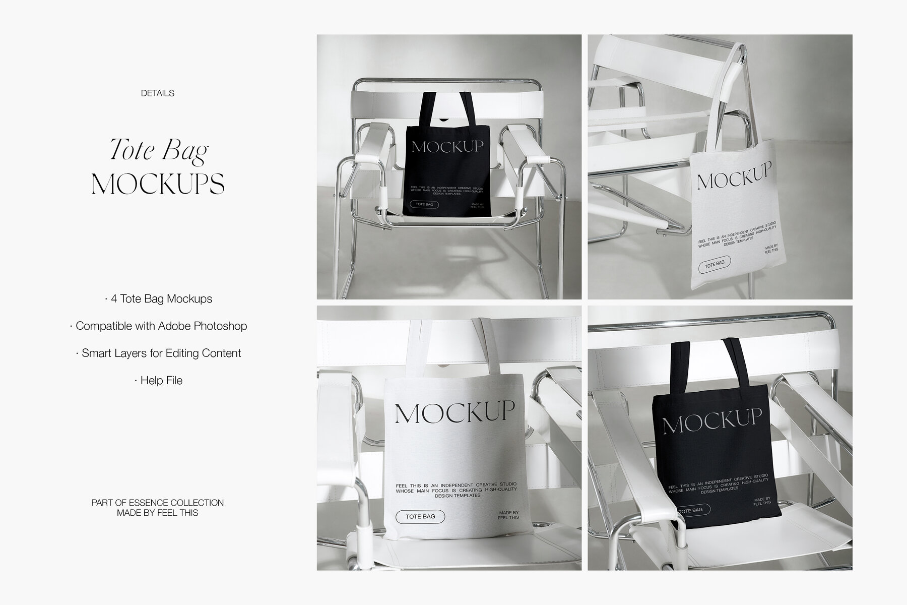 Tote Bag Mockups for Photoshop PSD 5