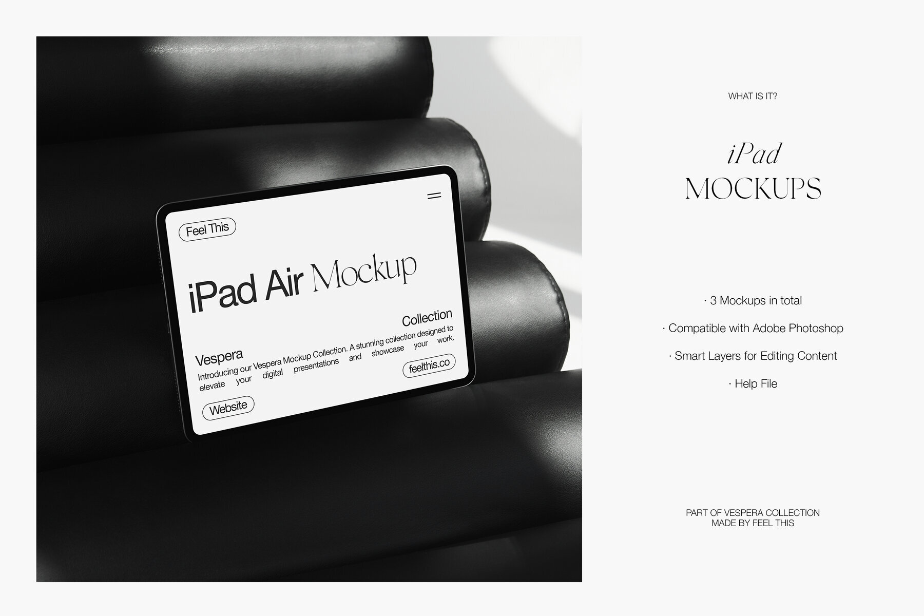 iPad Air Mockups for Photoshop PSD 2