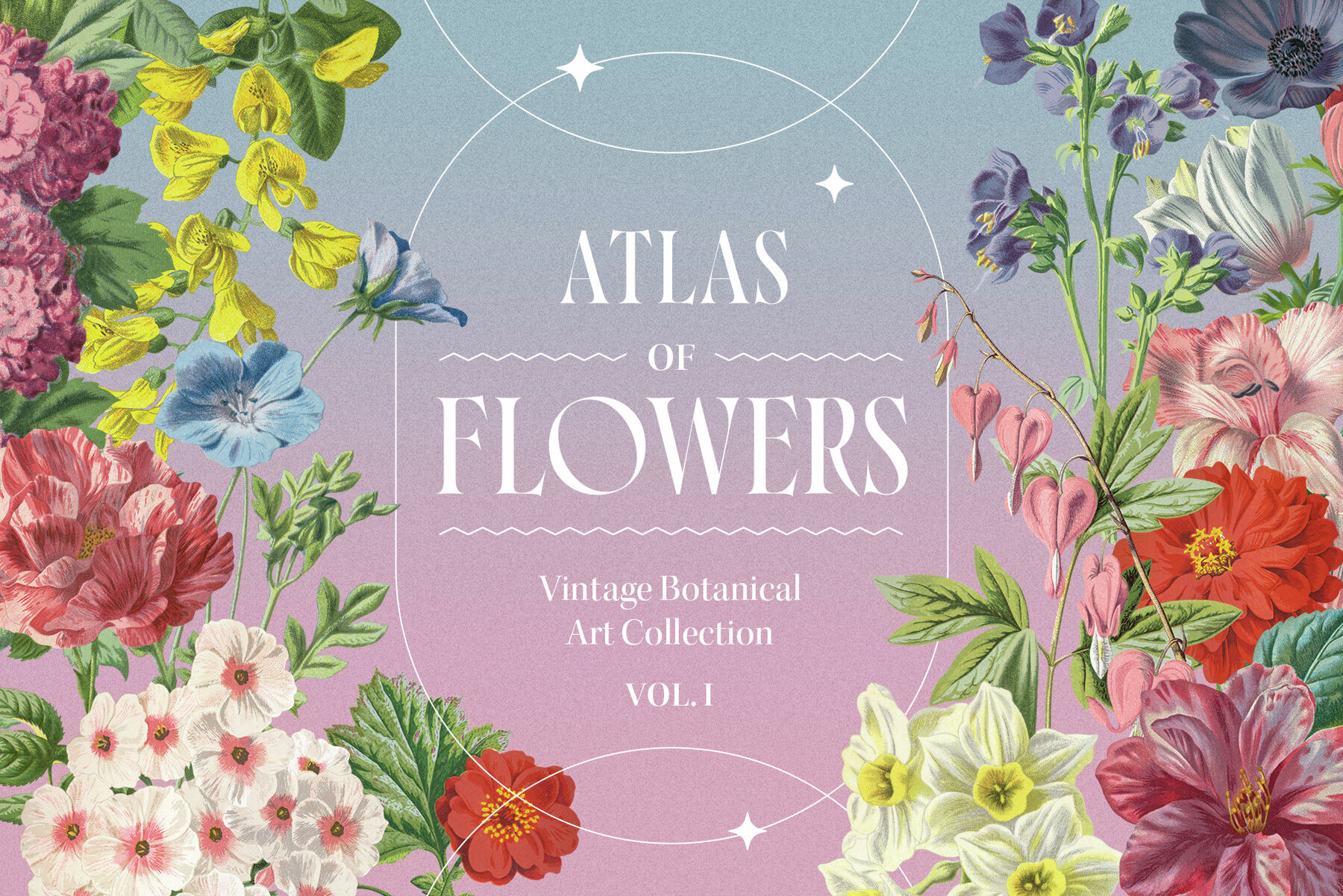 Atlas of Flowers Botanical Art Set 1