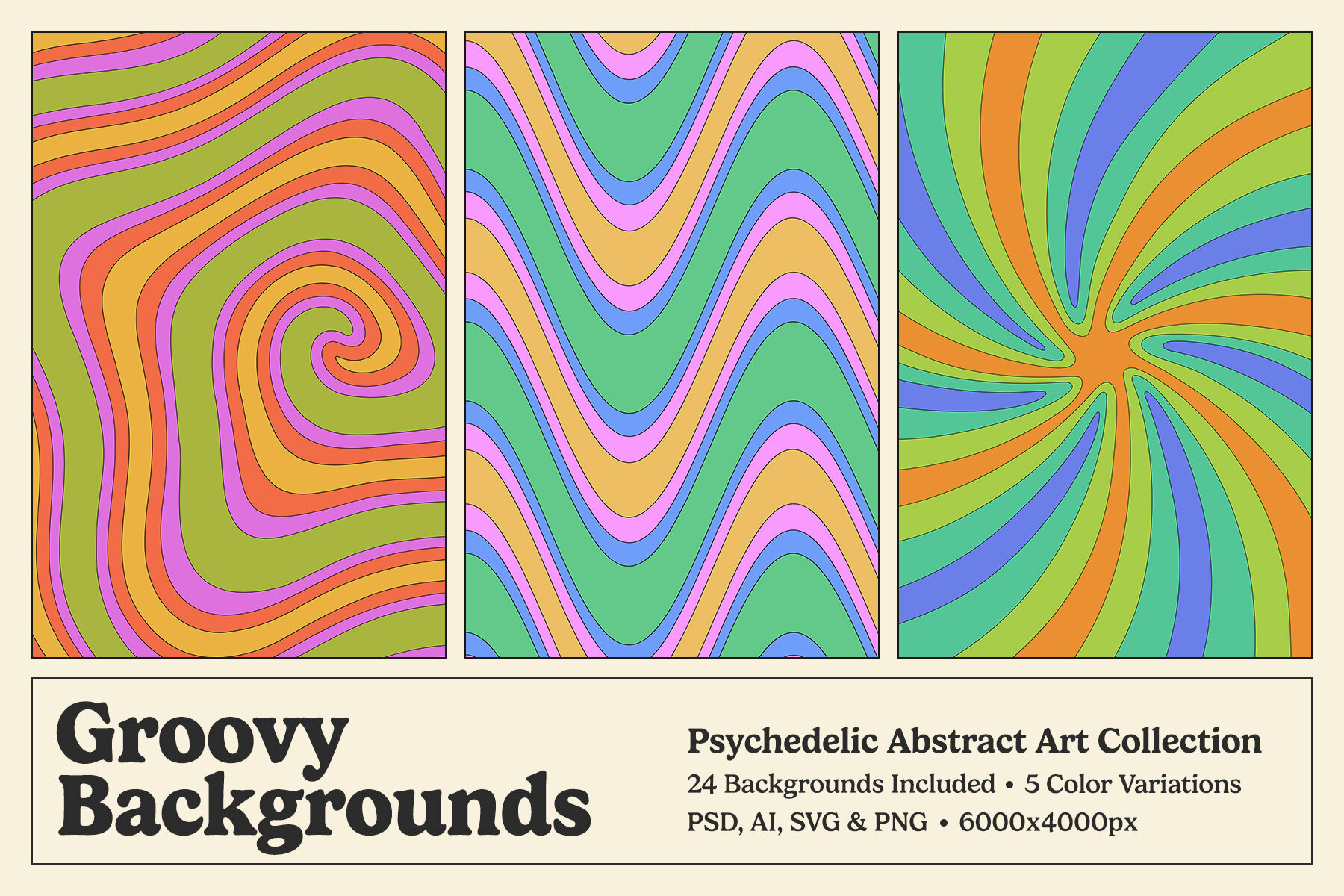 Groovy Psychedelic Backgrounds 1