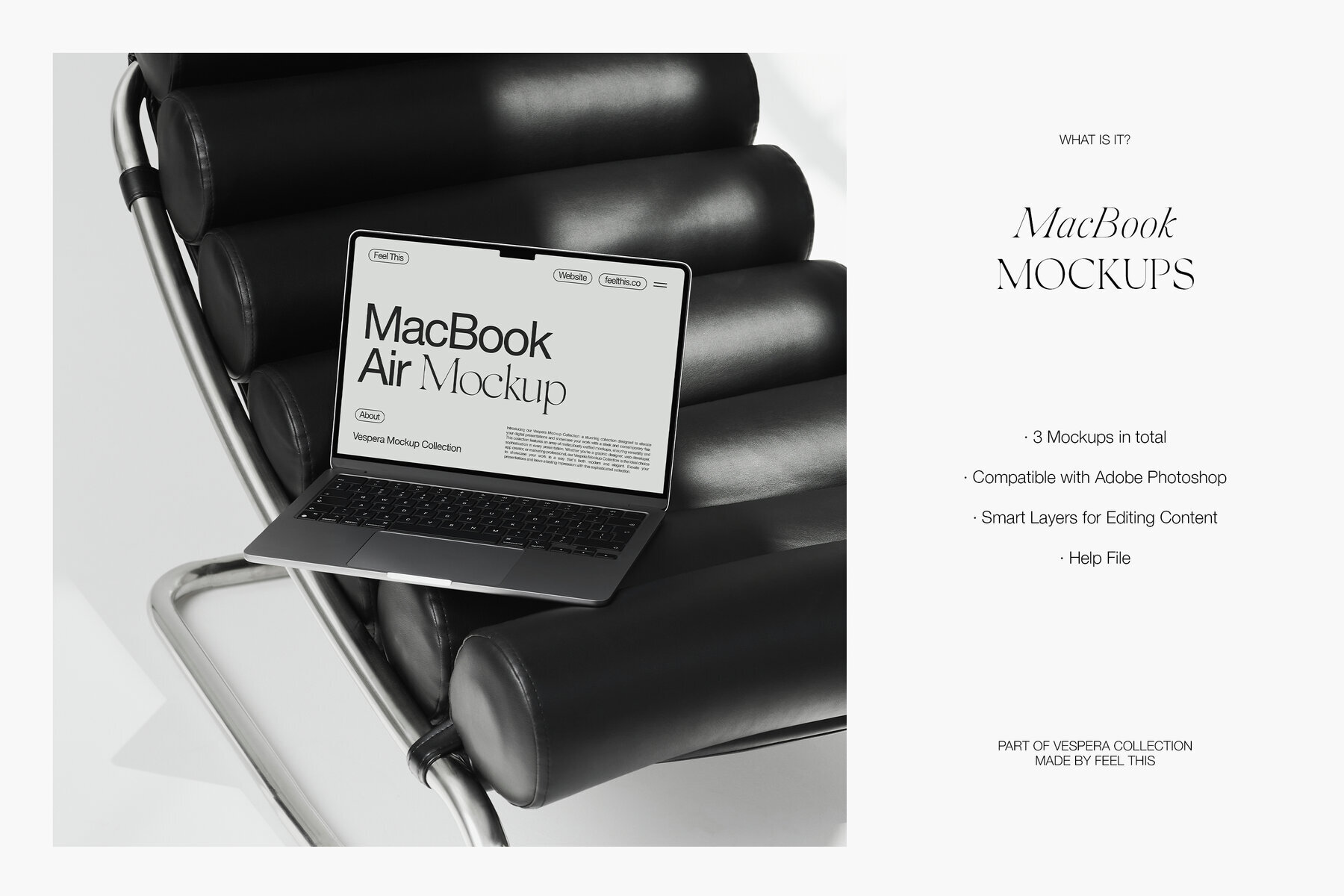 MacBook Air Mockups for Photoshop PSD 2