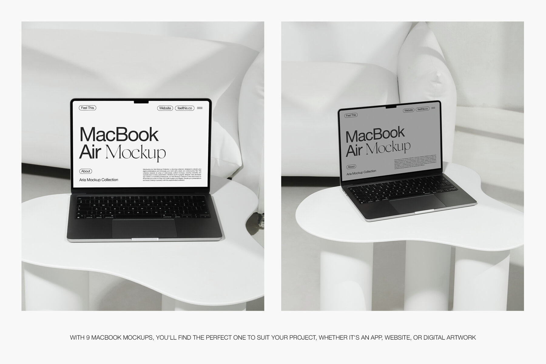 MacBook Air Mockups for Photoshop PSD 4