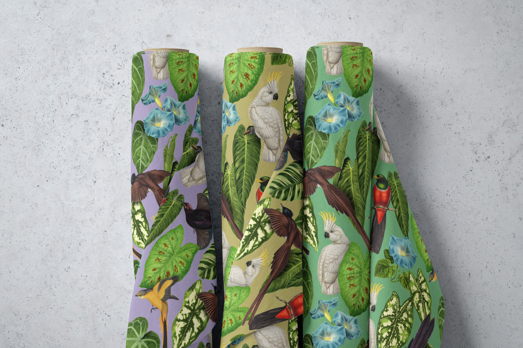 Exotic Birds Vintage Pattern 2