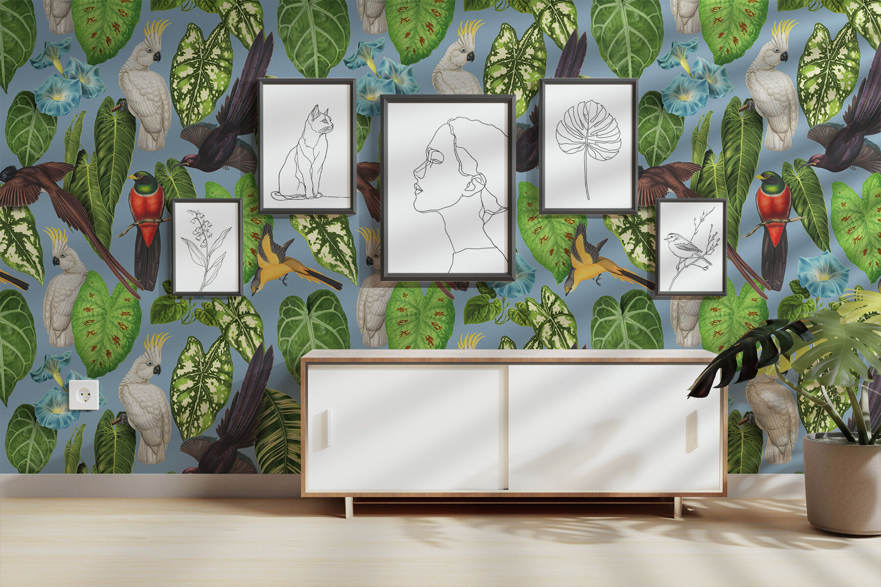 Exotic Birds Vintage Pattern 9