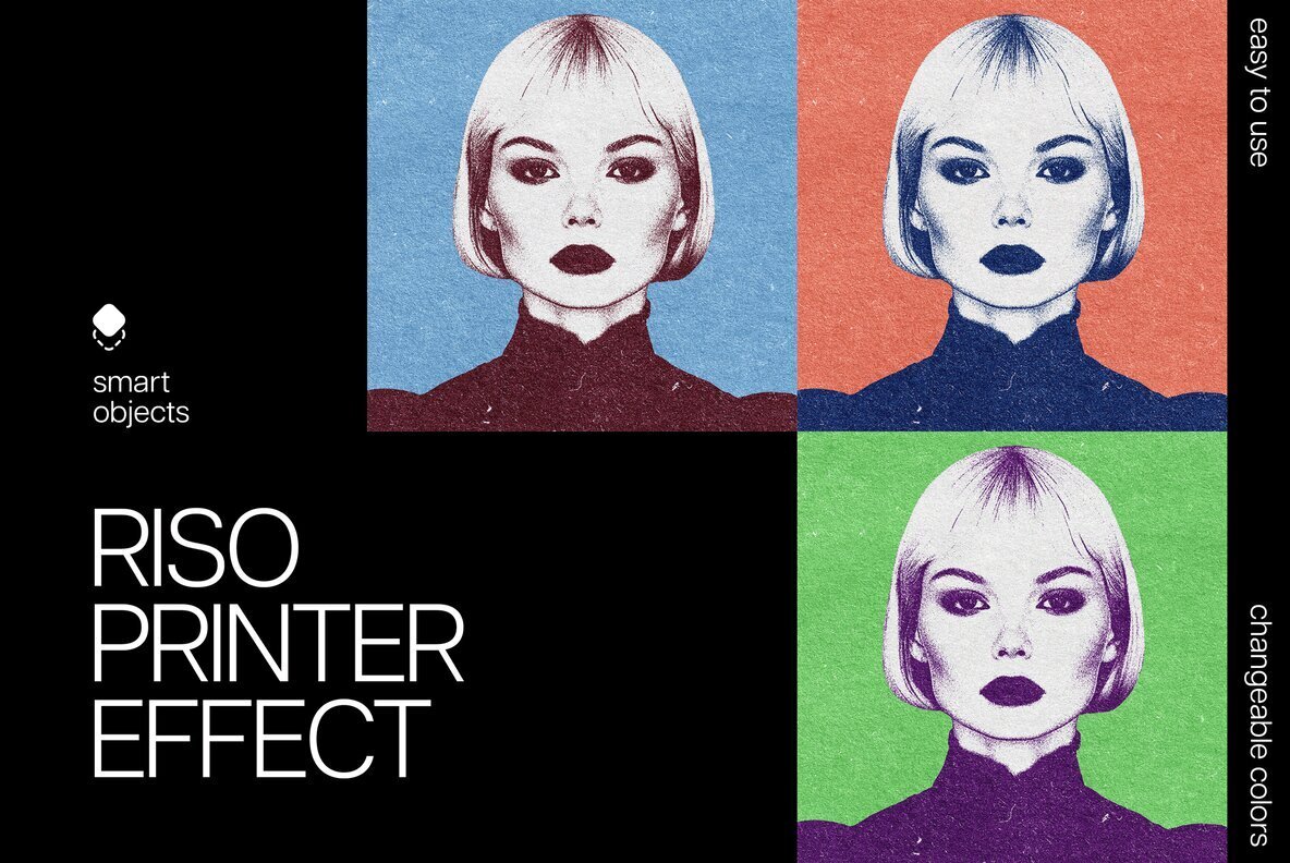 Riso Printer Photo Effect 1