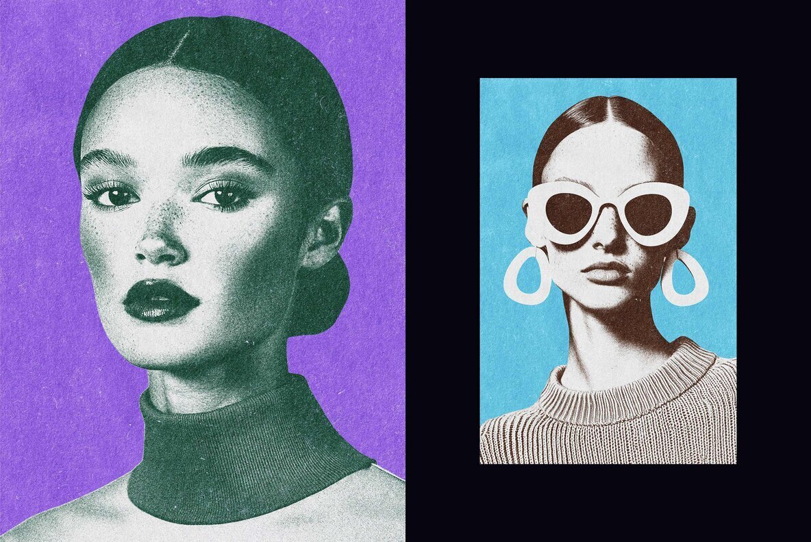 Riso Printer Photo Effect 2