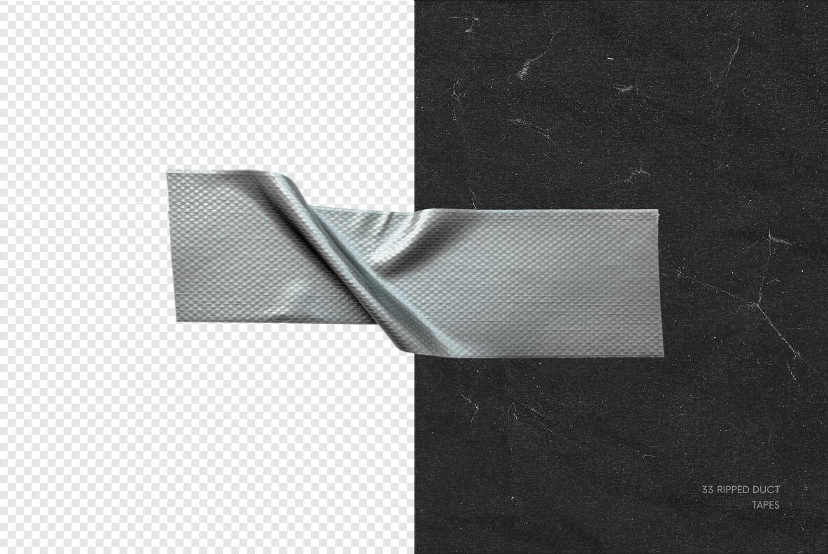 33 Gray Crumpled Ripped Duct Tapes 3