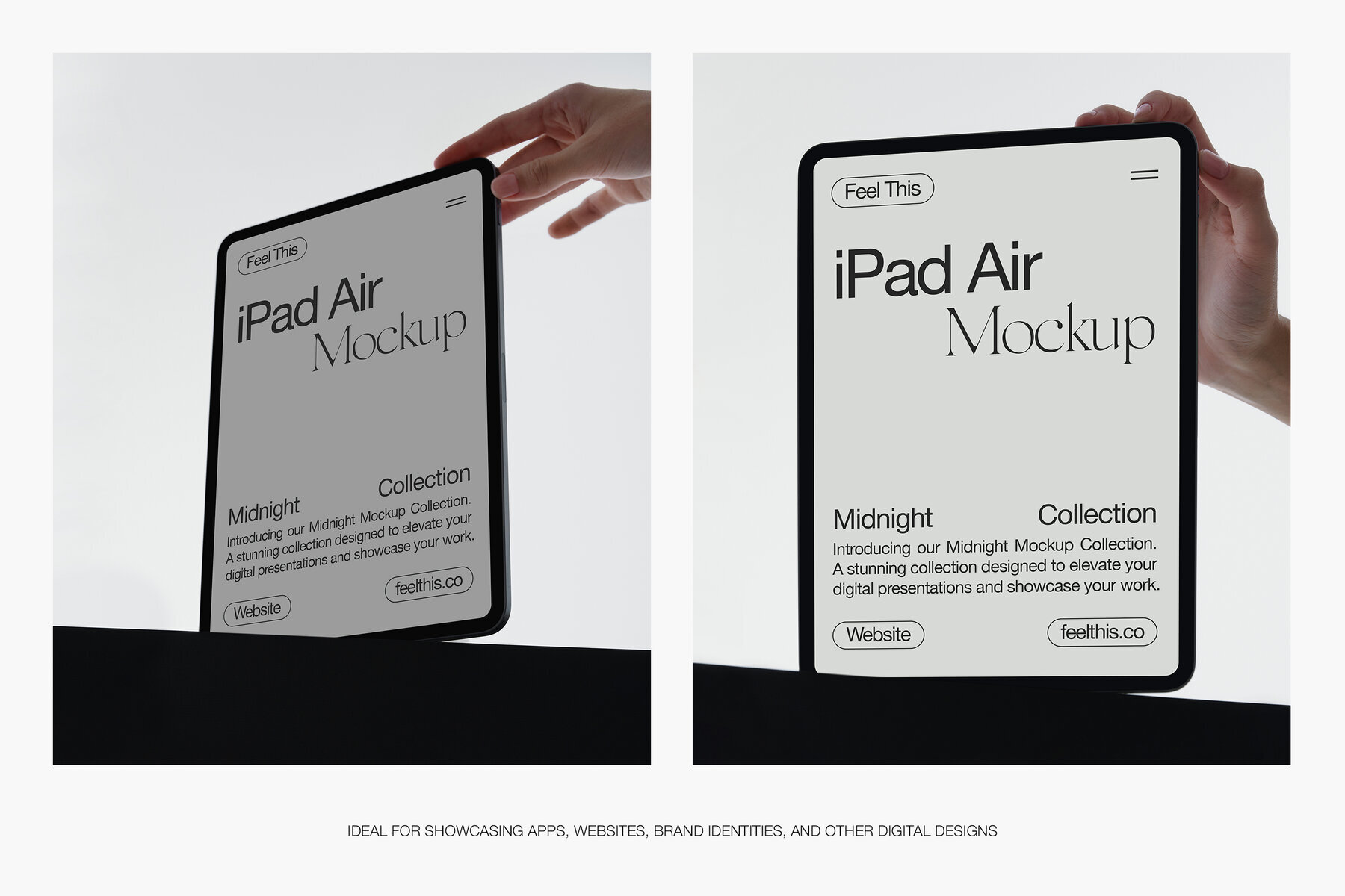 iPad Air with Hand Mockups for Photoshop Psd 3