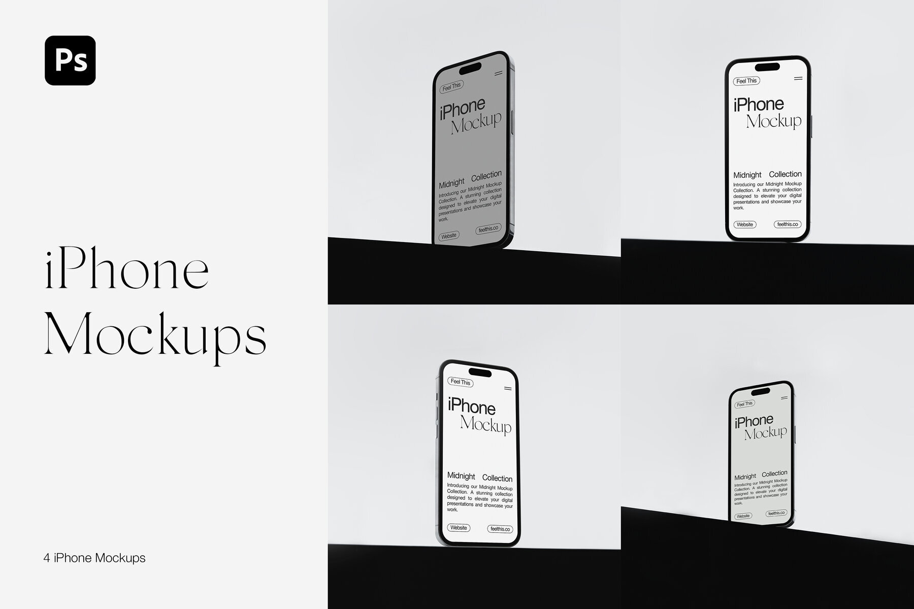 iPhone Mockups for Photoshop PSD 1