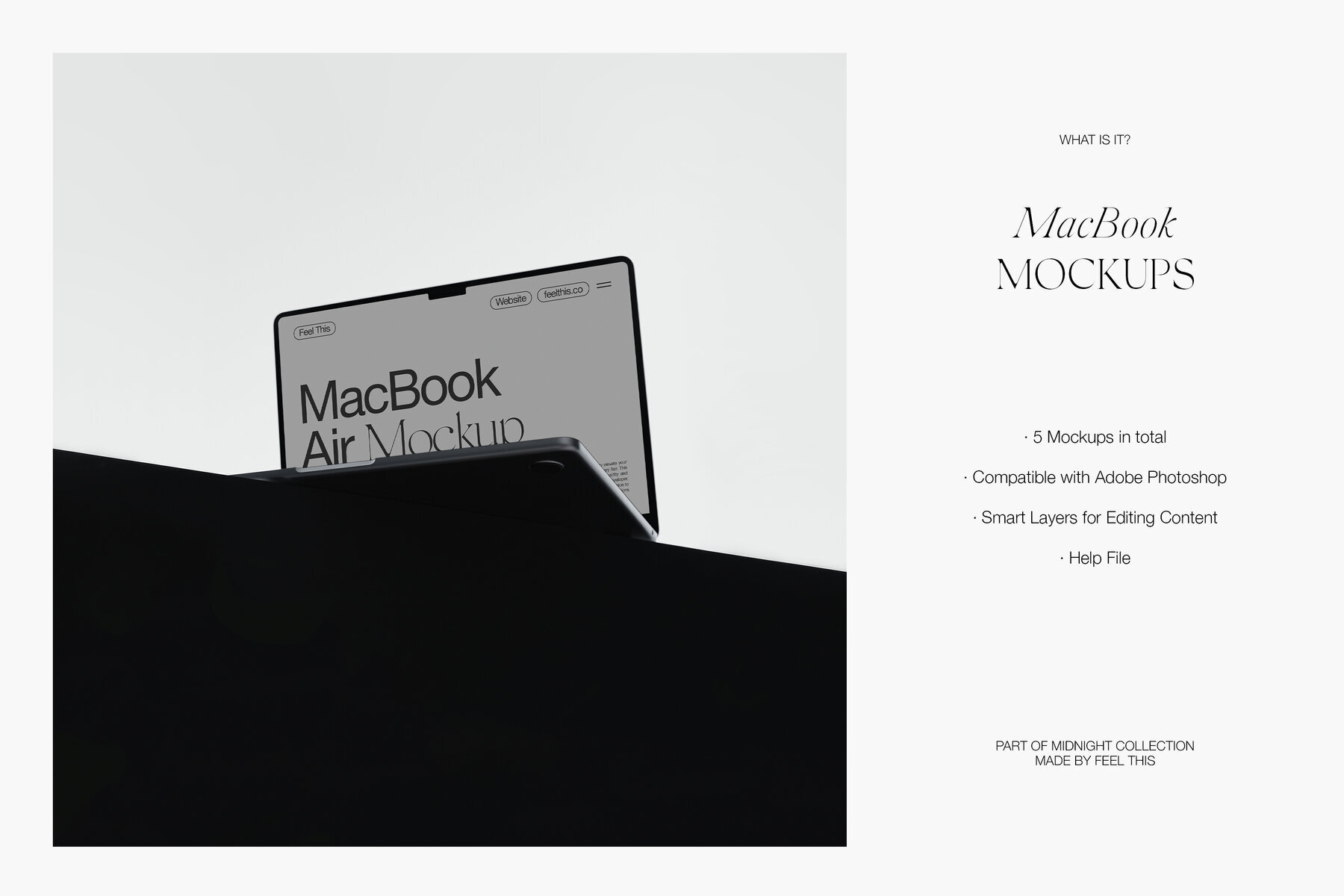 MacBook Air Mockups for Photoshop PSD 2