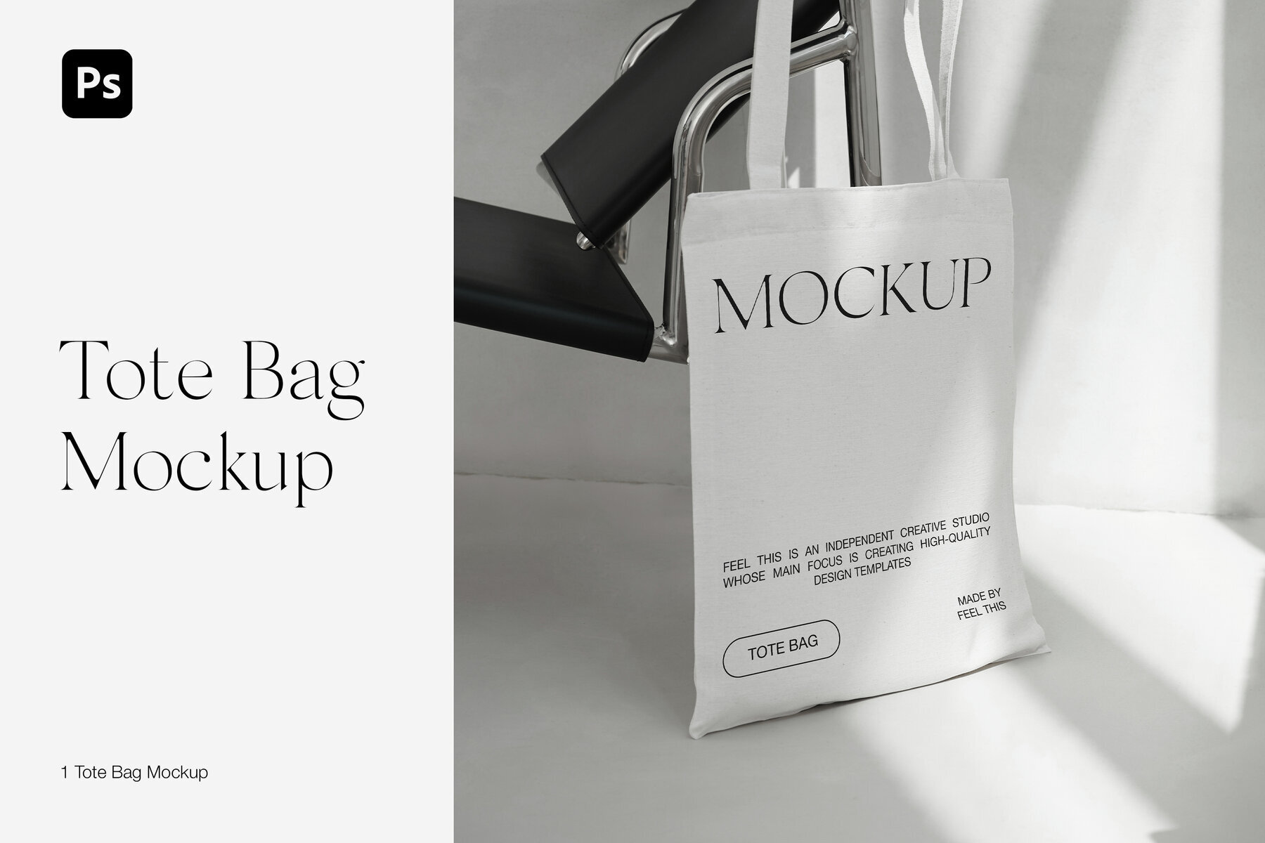 Tote Bag Mockup for Photoshop PSD 1