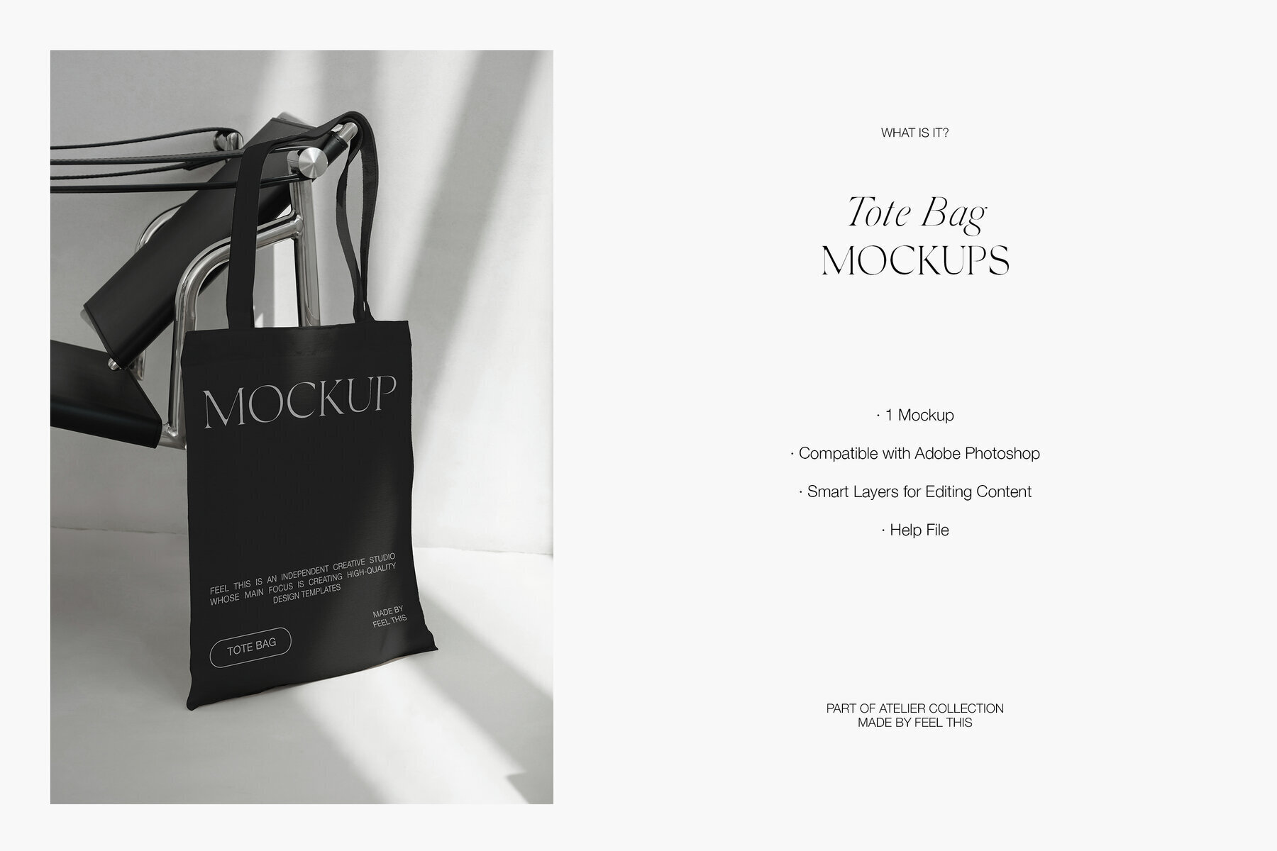 Tote Bag Mockup for Photoshop PSD 2