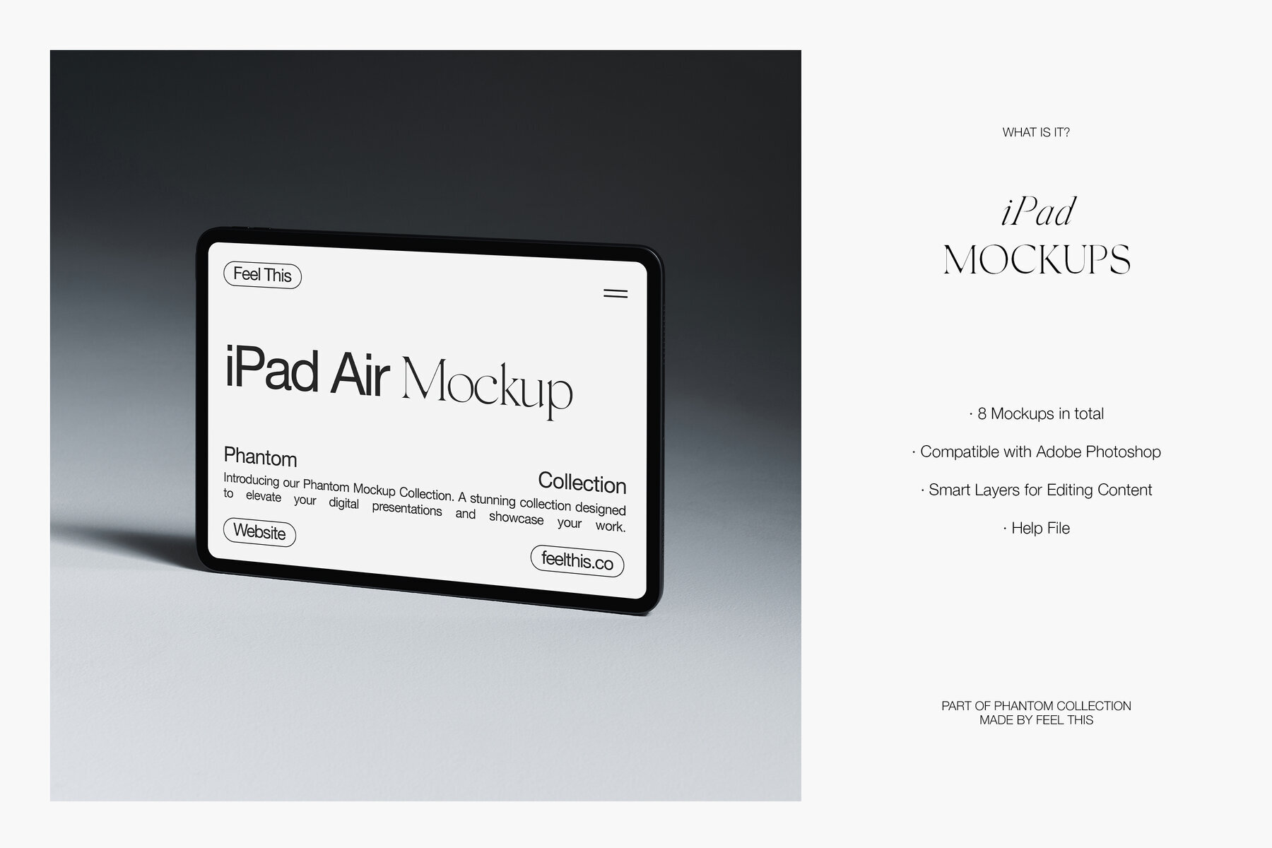 iPad Air Mockups for Photoshop PSD 2