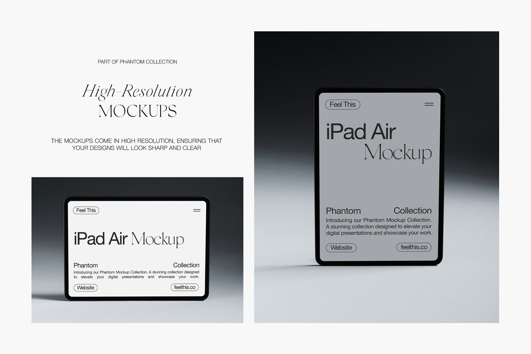 iPad Air Mockups for Photoshop PSD 5
