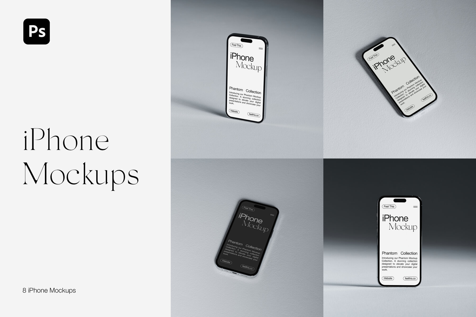 iPhone Mockups for Photoshop PSD 1