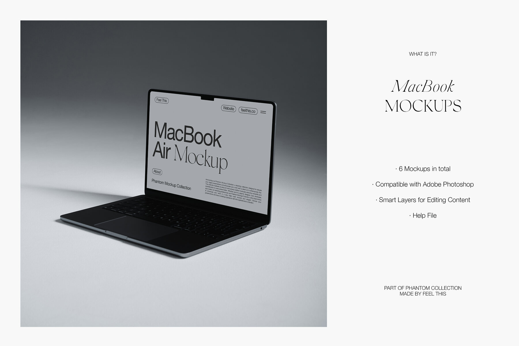 MacBook Air Mockups for Photoshop PSD 2