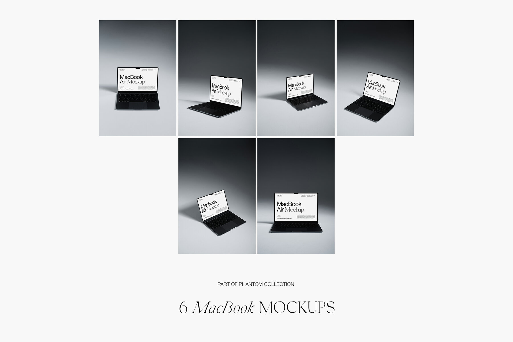 MacBook Air Mockups for Photoshop PSD 5