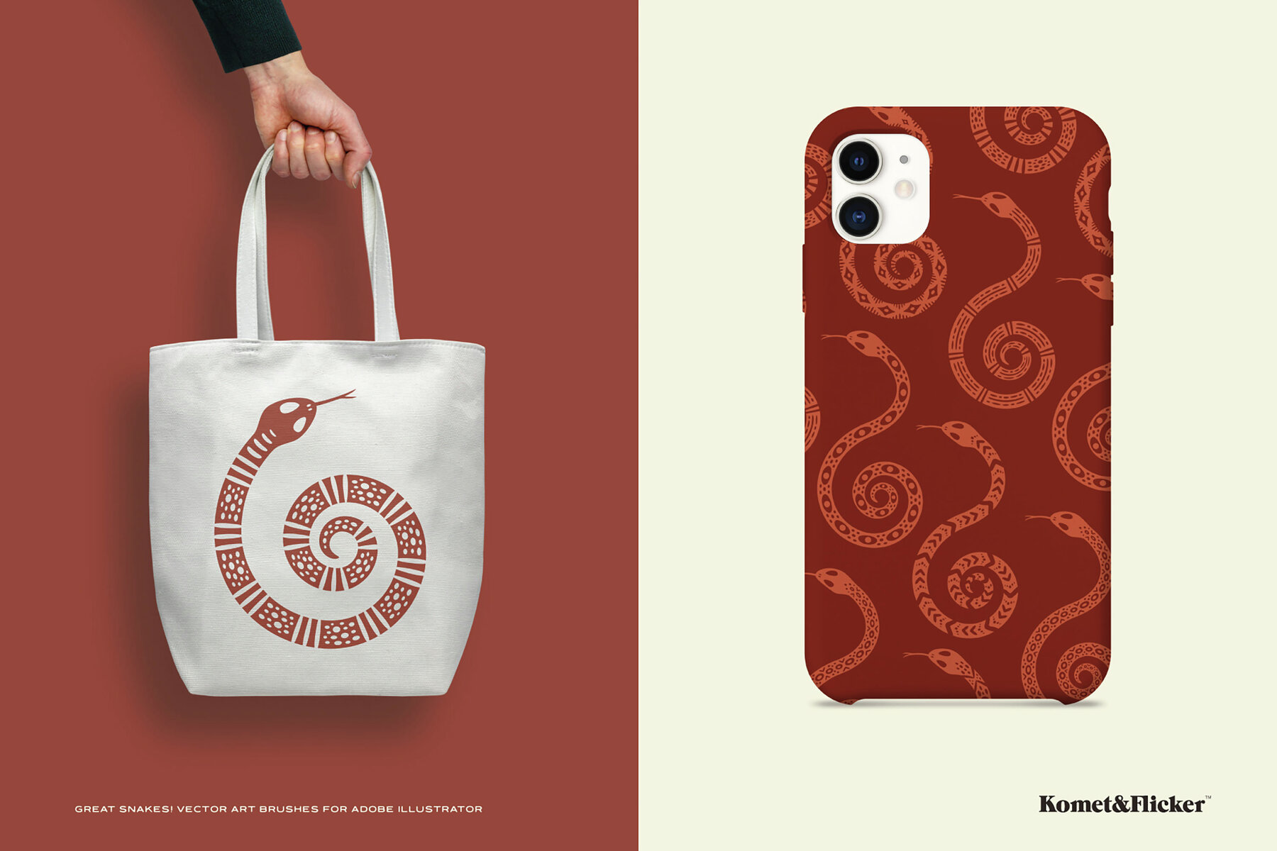 Great Snakes Vector Art Brushes for Adobe Illustrator 8