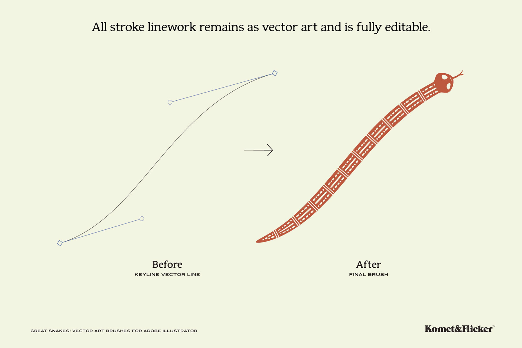 Great Snakes Vector Art Brushes for Adobe Illustrator 9