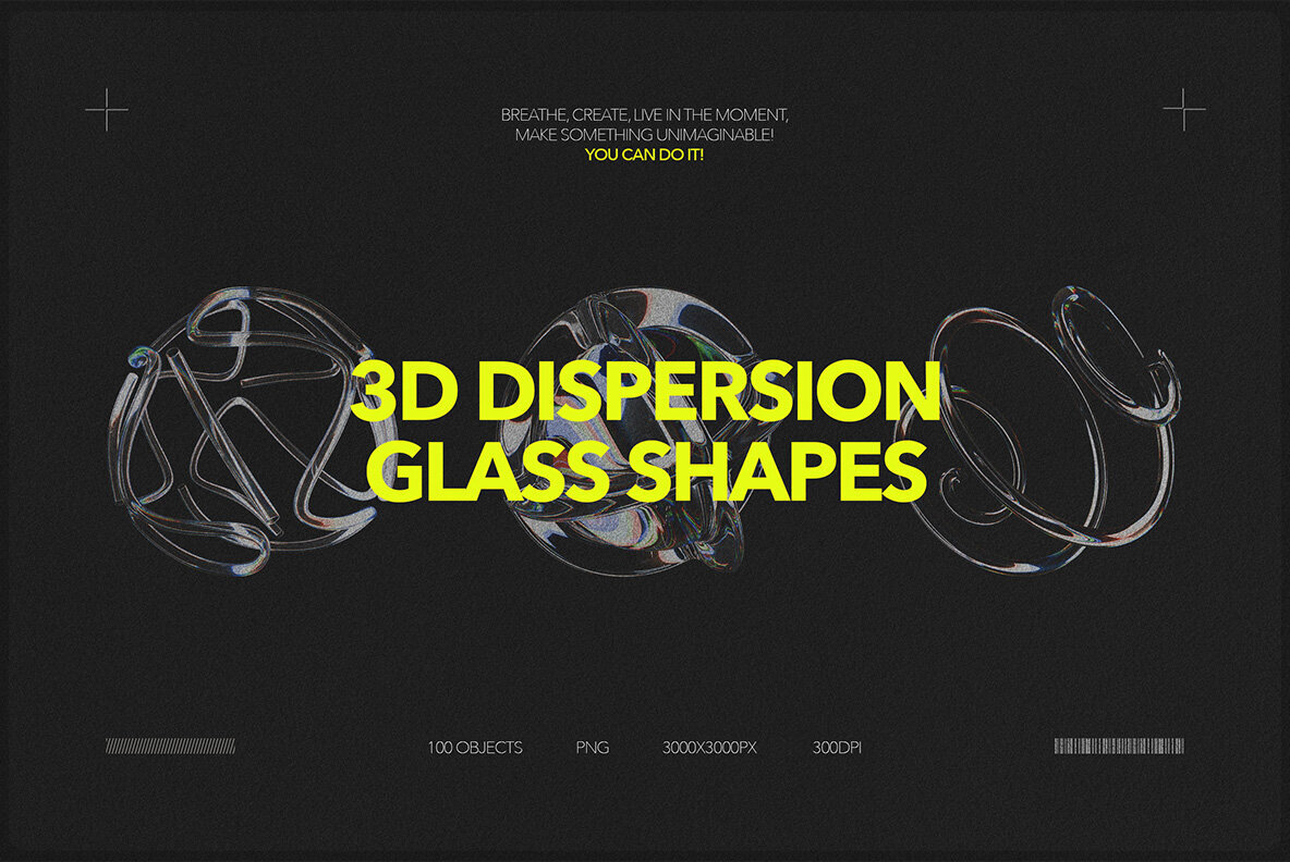 3D Dispersion Glass Shapes 1