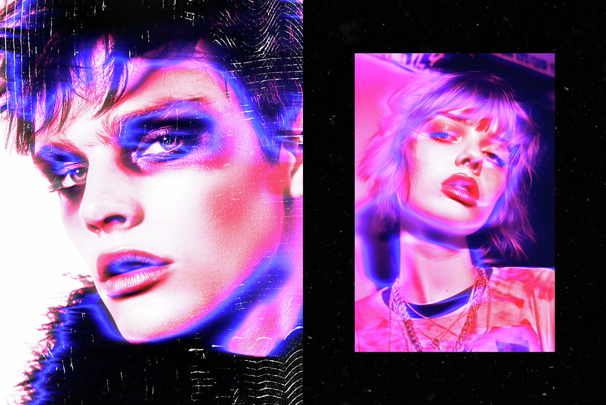 Y2K Halftone Photo Effect 8