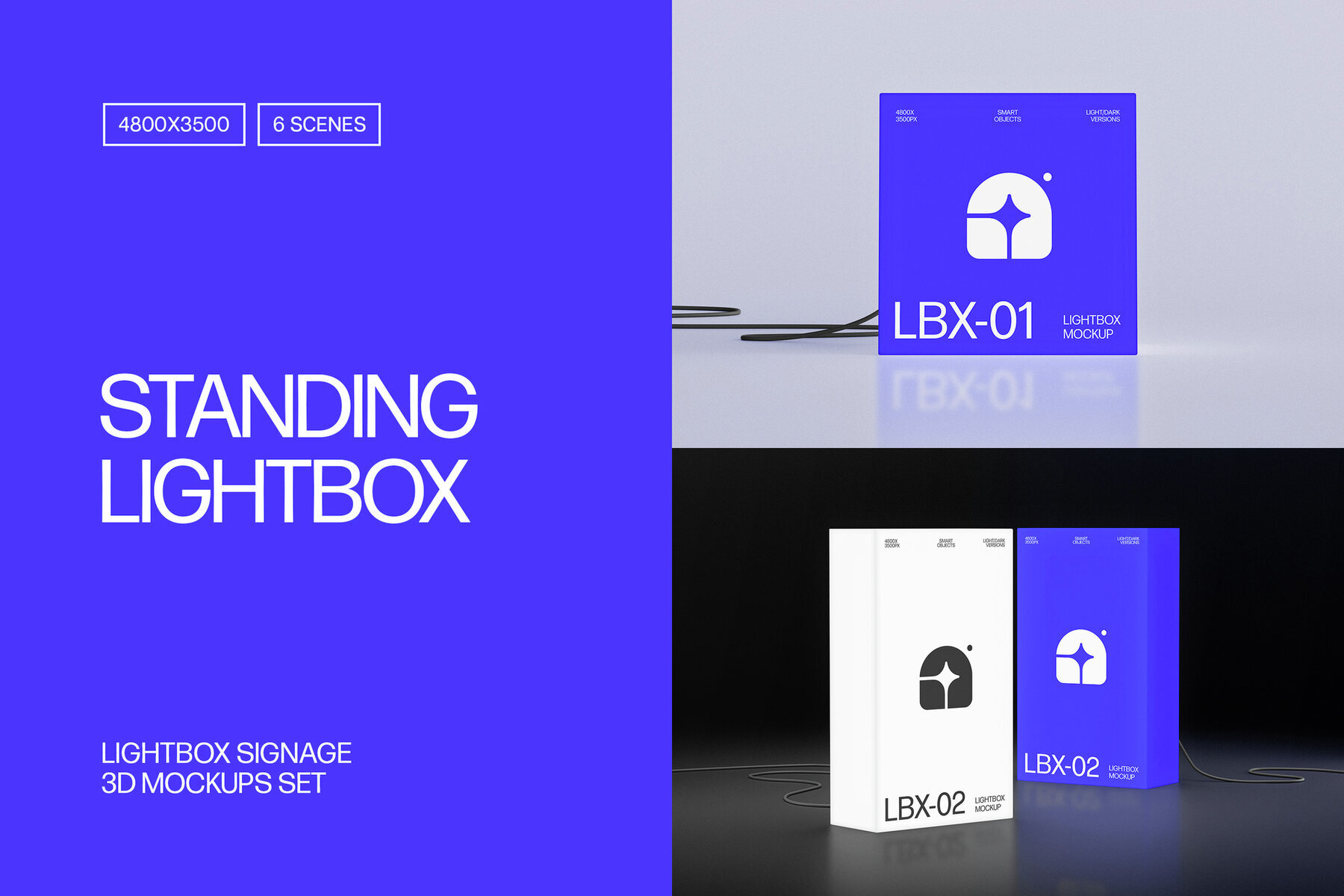 Frameless Lightbox Signage Mockups 1