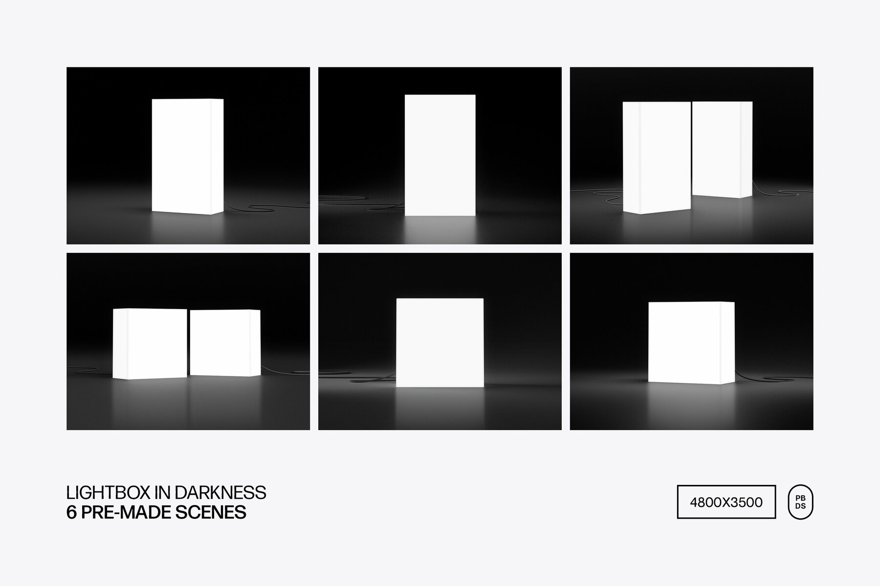 Frameless Lightbox Signage Mockups 6